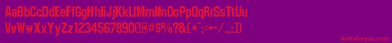 Collegeregular Font – Red Fonts on Purple Background