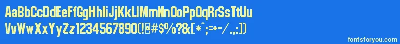 Collegeregular Font – Yellow Fonts on Blue Background