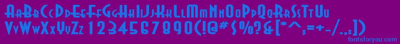 AsiaExtendedBold Font – Blue Fonts on Purple Background