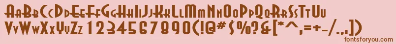AsiaExtendedBold-Schriftart – Braune Schriften auf rosa Hintergrund