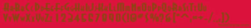 AsiaExtendedBold Font – Brown Fonts on Red Background