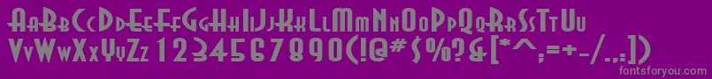 Czcionka AsiaExtendedBold – szare czcionki na fioletowym tle