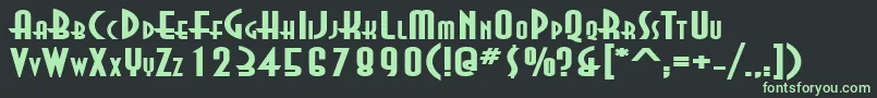 Шрифт AsiaExtendedBold – зелёные шрифты на чёрном фоне