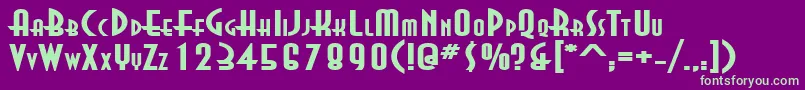 Шрифт AsiaExtendedBold – зелёные шрифты на фиолетовом фоне