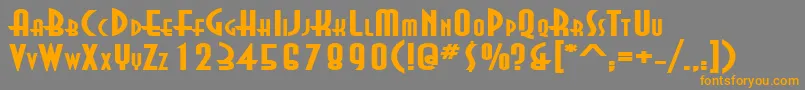 AsiaExtendedBold Font – Orange Fonts on Gray Background