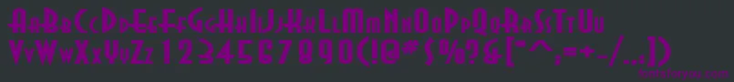 AsiaExtendedBold Font – Purple Fonts on Black Background