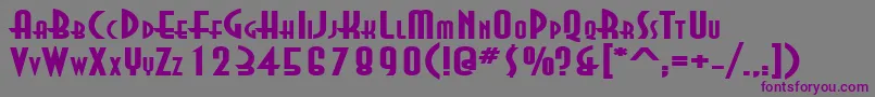 AsiaExtendedBold Font – Purple Fonts on Gray Background