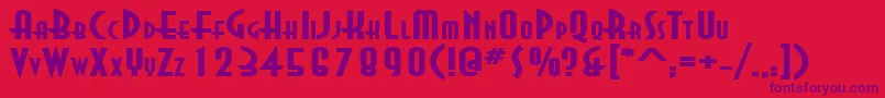 AsiaExtendedBold-Schriftart – Violette Schriften auf rotem Hintergrund
