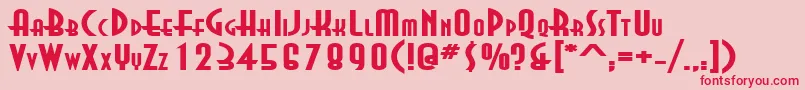 AsiaExtendedBold Font – Red Fonts on Pink Background