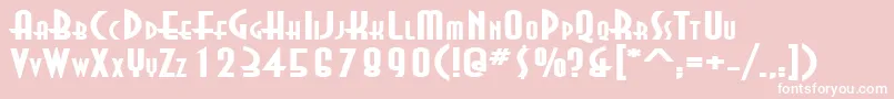 AsiaExtendedBold Font – White Fonts on Pink Background