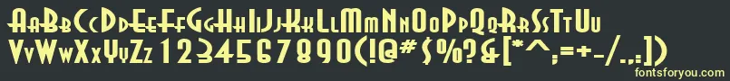 AsiaExtendedBold Font – Yellow Fonts on Black Background