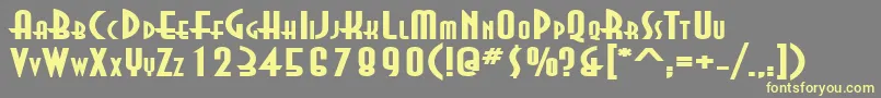 AsiaExtendedBold Font – Yellow Fonts on Gray Background