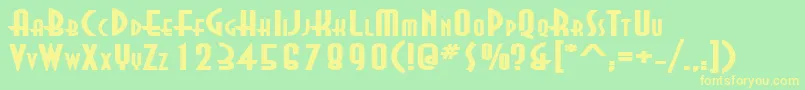 AsiaExtendedBold Font – Yellow Fonts on Green Background