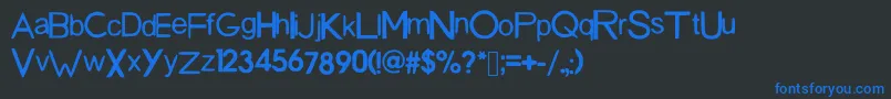 SanDiegoFont Font – Blue Fonts on Black Background