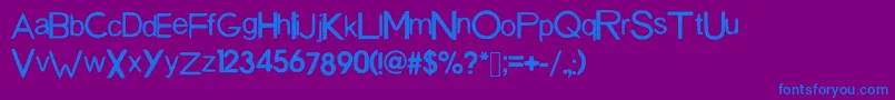 フォントSanDiegoFont – 紫色の背景に青い文字