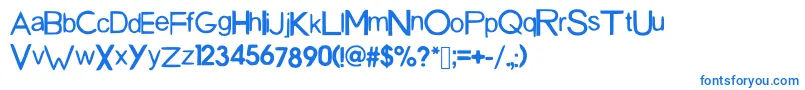 SanDiegoFont-fontti – siniset fontit valkoisella taustalla