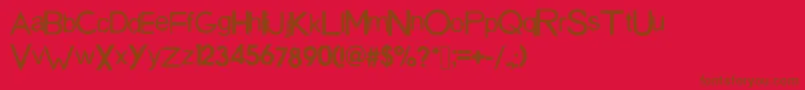 SanDiegoFont Font – Brown Fonts on Red Background