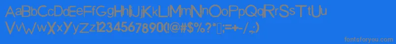 Czcionka SanDiegoFont – szare czcionki na niebieskim tle