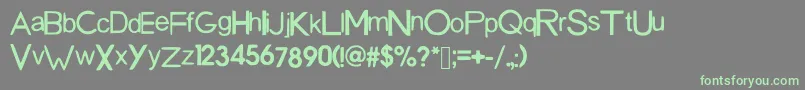 Шрифт SanDiegoFont – зелёные шрифты на сером фоне