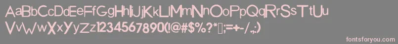 フォントSanDiegoFont – 灰色の背景にピンクのフォント