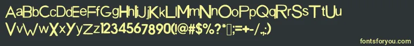 SanDiegoFont-fontti – keltaiset fontit mustalla taustalla
