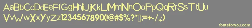 Czcionka SanDiegoFont – żółte czcionki na szarym tle