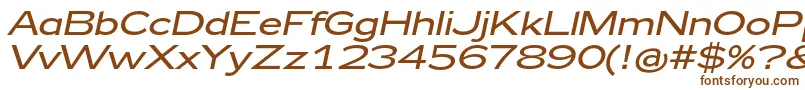 Шрифт Zeppelin42Italic – коричневые шрифты на белом фоне