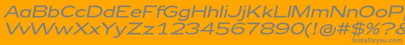 Zeppelin42Italic Font – Gray Fonts on Orange Background