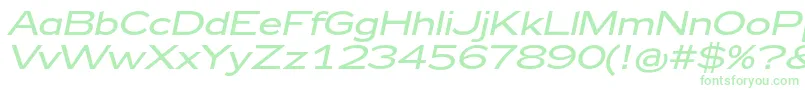 Fonte Zeppelin42Italic – fontes verdes