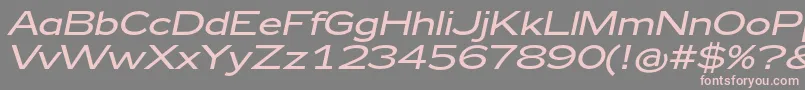 fuente Zeppelin42Italic – Fuentes Rosadas Sobre Fondo Gris