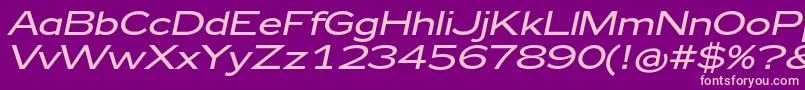 Zeppelin42Italic Font – Pink Fonts on Purple Background