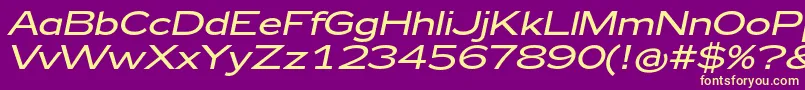 Zeppelin42Italic Font – Yellow Fonts on Purple Background