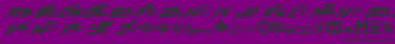 Nhl-Schriftart – Schwarze Schriften auf violettem Hintergrund