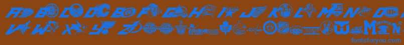 Nhl Font – Blue Fonts on Brown Background