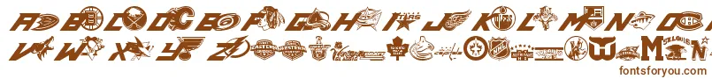 Nhl Font – Brown Fonts on White Background