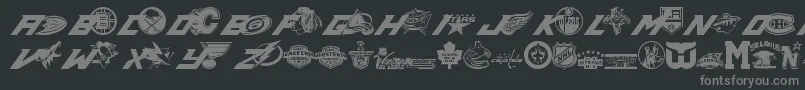 Nhl Font – Gray Fonts on Black Background