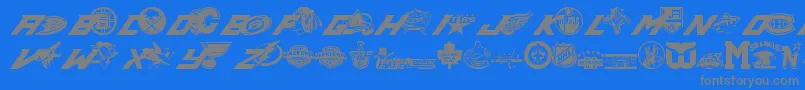 fuente Nhl – Fuentes Grises Sobre Fondo Azul