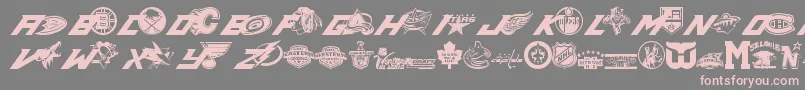 Nhl Font – Pink Fonts on Gray Background