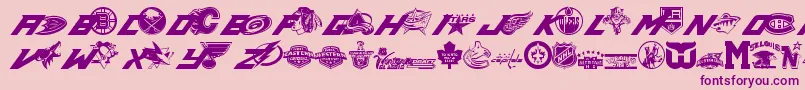 Nhl Font – Purple Fonts on Pink Background