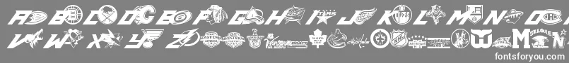 フォントNhl – 灰色の背景に白い文字