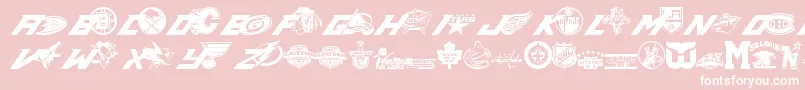 Nhl Font – White Fonts on Pink Background