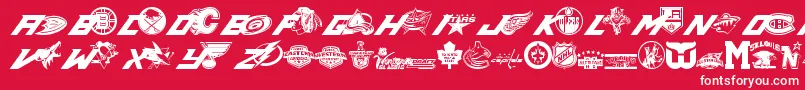 Nhl Font – White Fonts on Red Background