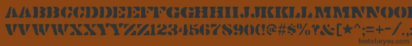 Dirty ffy-Schriftart – Schwarze Schriften auf braunem Hintergrund