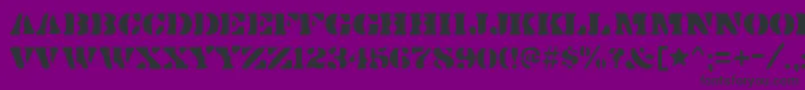 フォントDirty ffy – 紫の背景に黒い文字