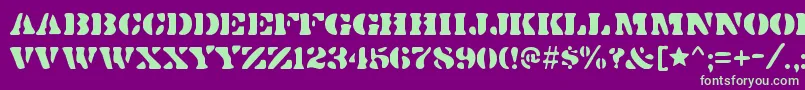 Dirty ffy Font – Green Fonts on Purple Background