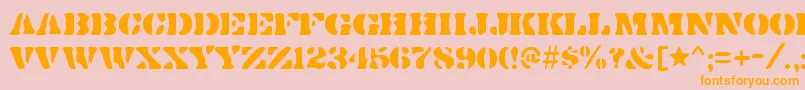 Dirty ffy Font – Orange Fonts on Pink Background