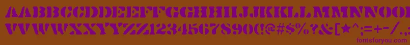 Dirty ffy Font – Purple Fonts on Brown Background