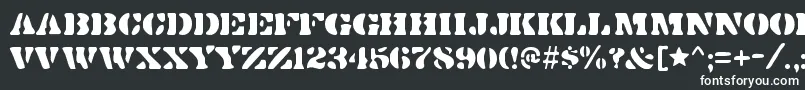 Dirty ffy-fontti – valkoiset fontit mustalla taustalla