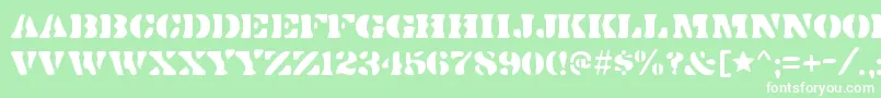 Dirty ffy Font – White Fonts on Green Background