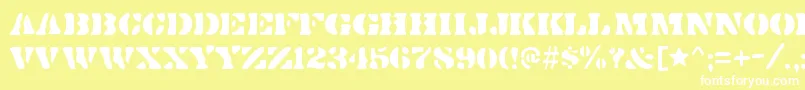 Dirty ffy Font – White Fonts on Yellow Background